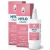 HYLO DUAL Collyre Hydratant avec Ectoïne 10ml - Lot de 2 Flacons 2 