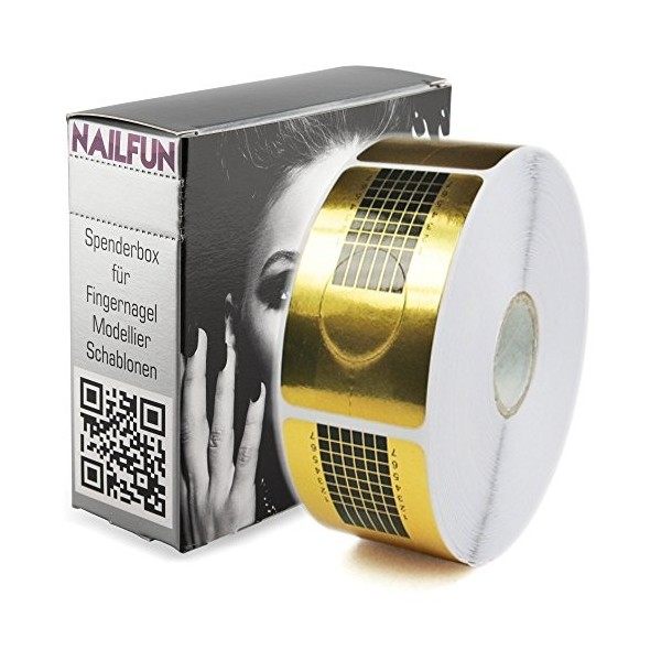 NAILFUN 1 Rouleau de 500 Chablons Autocollants