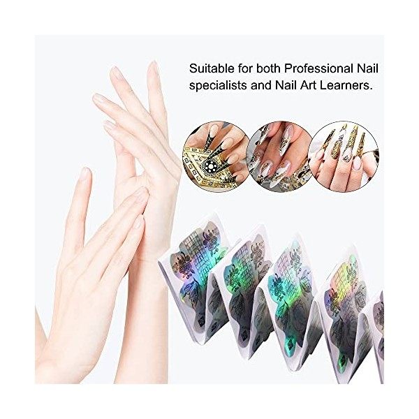 Layhou 100 Formes pour Faux Ongles en Gel Autocollant en Forme de Papillon pour Ongles en Acrylique, Chablon pour Ongle, Gel 