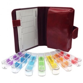 médicAID Pilulier Semainier avec 28 Compartiments Ajustables - coloris aléatoire