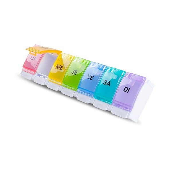 Pilulier Semainier Français Pilulier 7 Jours Sukuos Pilulier Pillbox Multicolores Pilulier Hebdomadaire