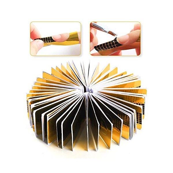 200 pièces Nail Art Conseils Extension Stickers,Auto-Adhésif Ongles Forme Avec numéro,pour extension dongle acrylique gel UV