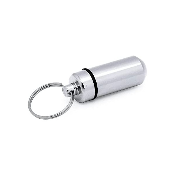 Porte-clés en aluminium Boîte à pilules de médicaments. Étui à pilules de  mini-voyage portable imper