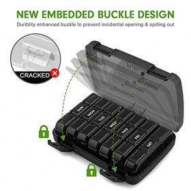 Fullicon Pilulier 3 fois par jour - Grand pilulier hebdomadaire 7 jours - Avec 21 compartiments - Pour pilules - Vitamines - 