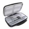 Fullicon Pilulier de voyage portable avec 8 compartiments surdimensionnés et hermétiques Noir