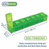 EZY Dose 7-day Pill Reminder, Large Size: 6 Inches L X 1 3/8 Inches W X 7/8 Inches H - Color Will Vary