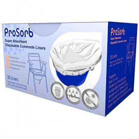 Prosorb Protège seau de chaise percée avec tampon super-absorbant paquet de 20 sacs 