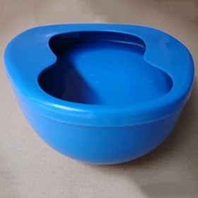 Portable Bleu Bassine pour Femmes Hommes Personnes Âgées Femelle Mâle Alités Patient Maison Lit Pan
