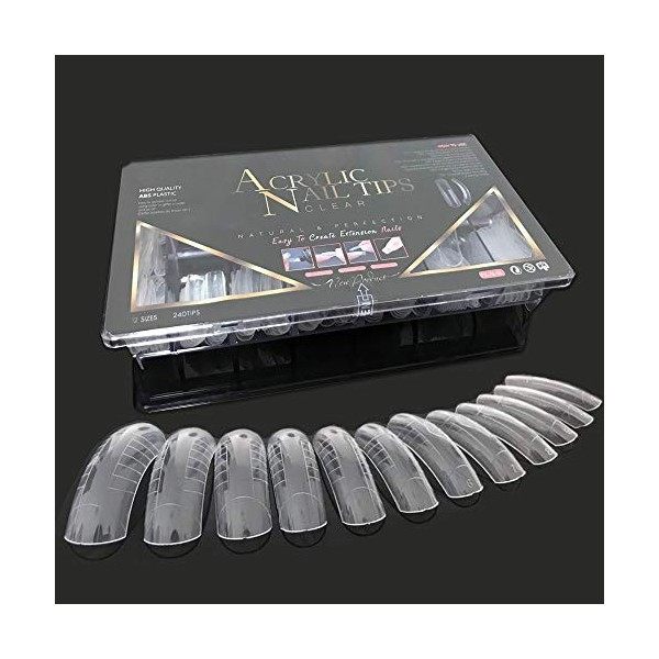 240PCS/Case Dual Forms Nail Mold for Poly Gel UV Gel 12 Size with Scale