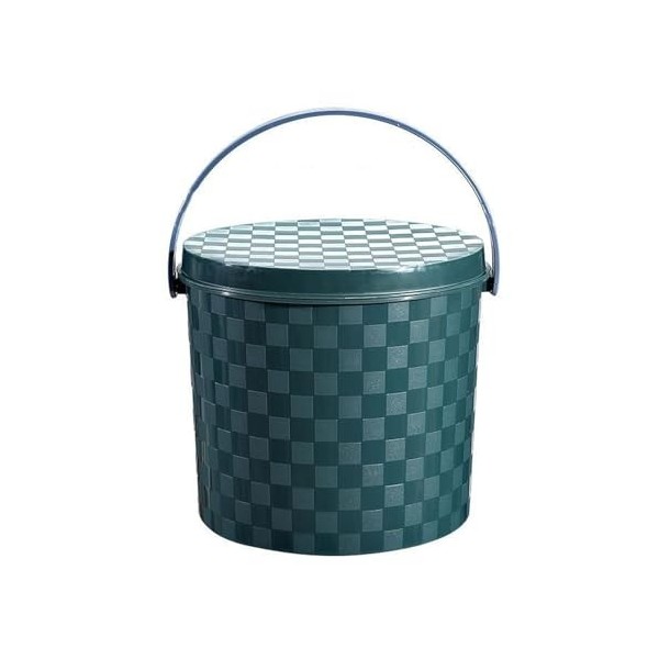 NEDLON Pot De Chambre Épais avec Couvercle, Tabouret De Rangement pour Pot en Plastique Portable pour Camping Voyage Maison V