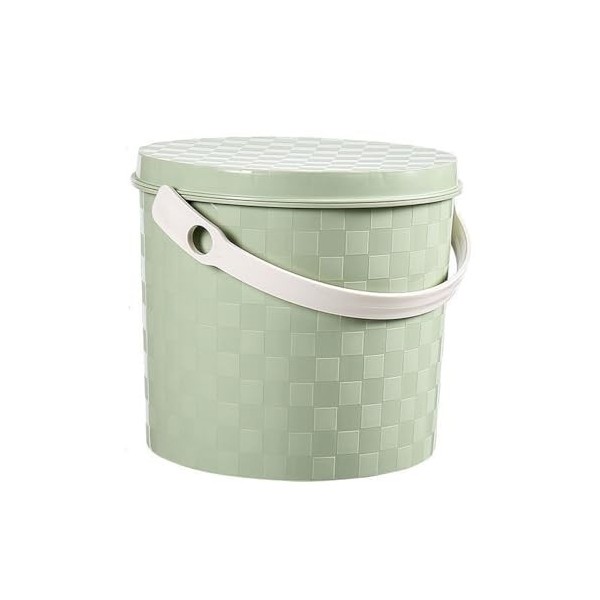 NEDLON Pot De Chambre Épais avec Couvercle, Tabouret De Rangement pour Pot en Plastique Portable pour Camping Voyage Maison V