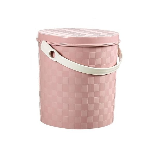 NEDLON Pot De Chambre Épais avec Couvercle, Tabouret De Rangement pour Pot en Plastique Portable pour Camping Voyage Maison V