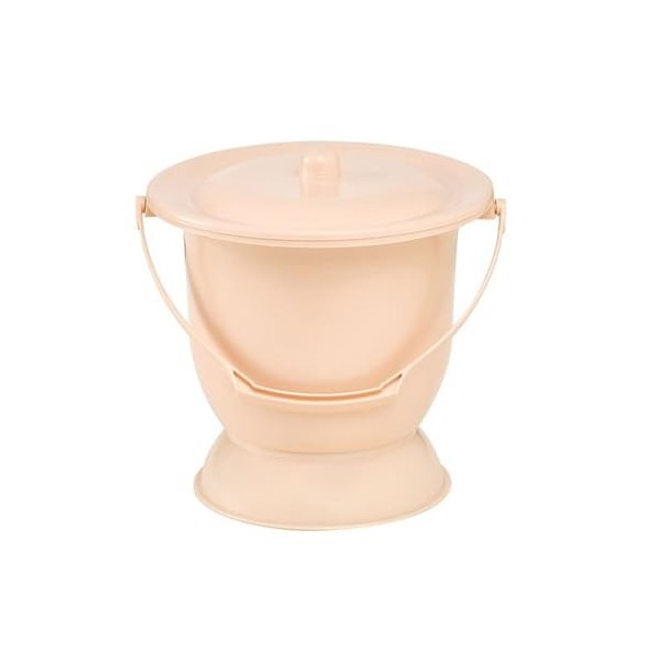 NEDLON Pot De Chambre pour Femmes avec Couvercle, Crachoir Chambre À Coucher Seau À Pipi en Pot avec Poignée, Urinoir De Toil