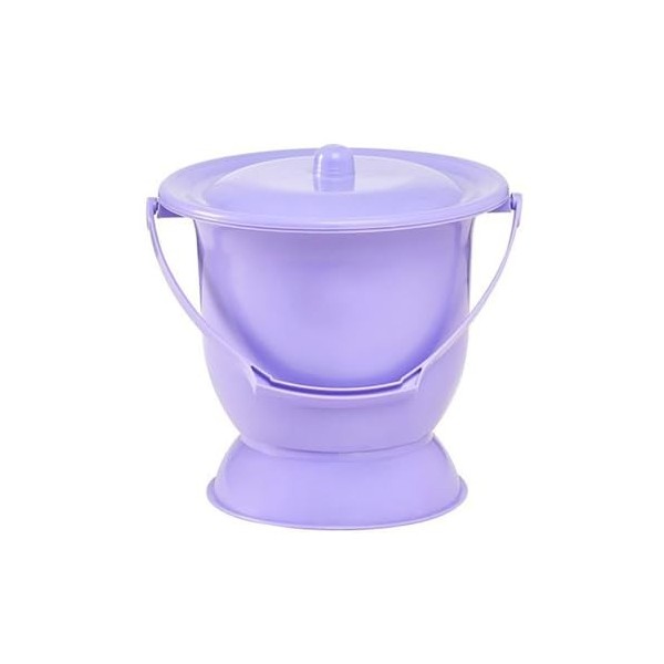 NEDLON Pot De Chambre pour Femmes avec Couvercle, Crachoir Chambre À Coucher Seau À Pipi en Pot avec Poignée, Urinoir De Toil