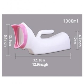 NEDLON Bouteille Durinoir pour Femme/Femelle, Étanches Conteneur Durine en Pot De Chambre 1000 ML Urinoirs De Toilettes Por