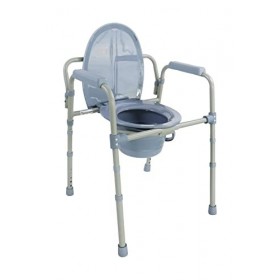 PEPE - Chaise Percée Toilette, Chaise Pot de Chambre Adulte, Cadre de Sécurité WC, Accoudoir Toilette Personne Âgée, Cadre de