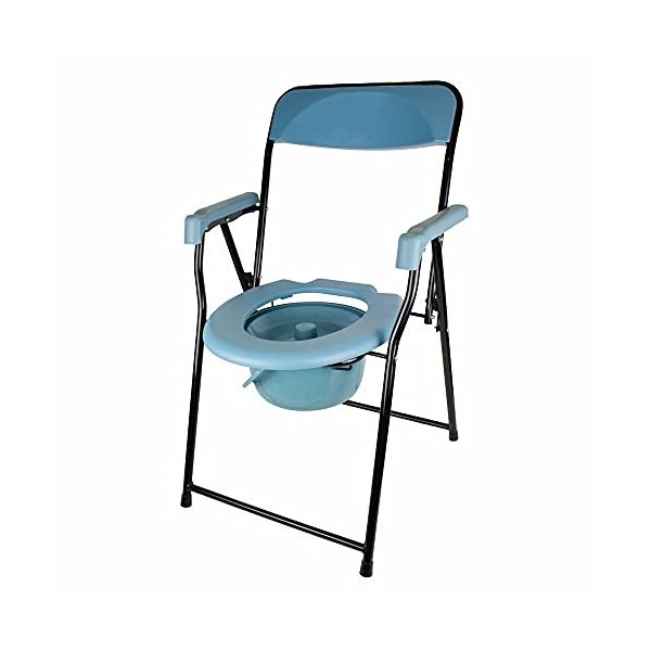 Chaise de toilette bleue