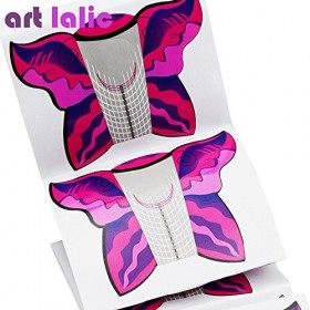 Lot de 100 autocollants en forme de papillon pour extensions dongles en gel UV acrylique