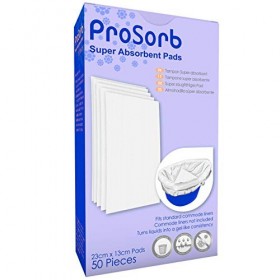 Prosorb Lot de 50 coussinets super absorbants pour chaise percée