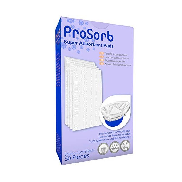 Prosorb Lot de 50 coussinets super absorbants pour chaise percée
