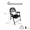 Mobiclinic, Chaise percée pliable, Mod. Guadalquivir, Marque européenne, Chaise pot, Chaise toilette avec Dossier réglable, A