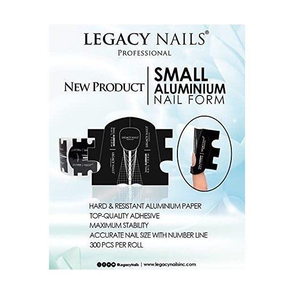 Legacy Nails 300pcs Aluminium Nail Sculpting Form- Nail Extension T