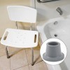 Lot de 4 pieds de rechange en caoutchouc gris de 28 mm avec grande surface dappui pour chaise de douche, siège de baignoire,