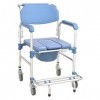 bimiti Chaise toilette pliable, Chaise percée multifonction avec pédales anti-roulantes Convient pour patients enceintes, per