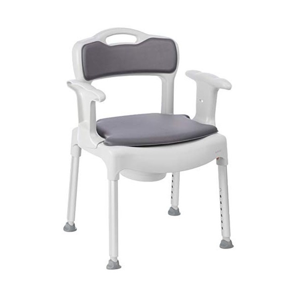 Etac Swift Chaise Percée, Hauteur des Pieds Réglable, Légère et se Déplace Sacilement, Siège : 46 x 41 cm