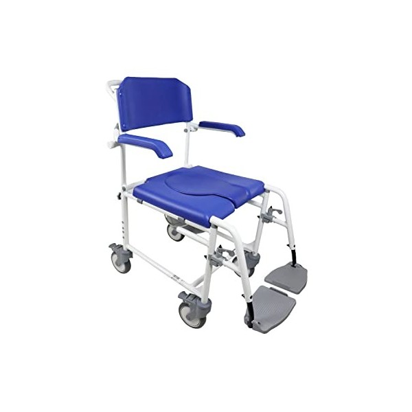 KMINA PRO - Chaise Percée à Roulettes, Chaise de Douche à Roulettes, Sièges de Toilettes et Chaises Percées, Siege Douche Rou