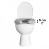 KMINA - Siège de Toilette Rembourré 5 cm de Hauteur , Coussin de Siege Toilette, Siège Confortable et Matelassé pour les Per