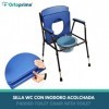 OrtoPrime Siège WC avec toilettes pour personnes âgées et enfants Livré avec bidet de rechange réglable 7 positions Chaise de