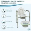 TidyCare Doublures de chaise daisance pour seau de chaise de toilette portable de chevet | Lot économique de 96 sacs à déche