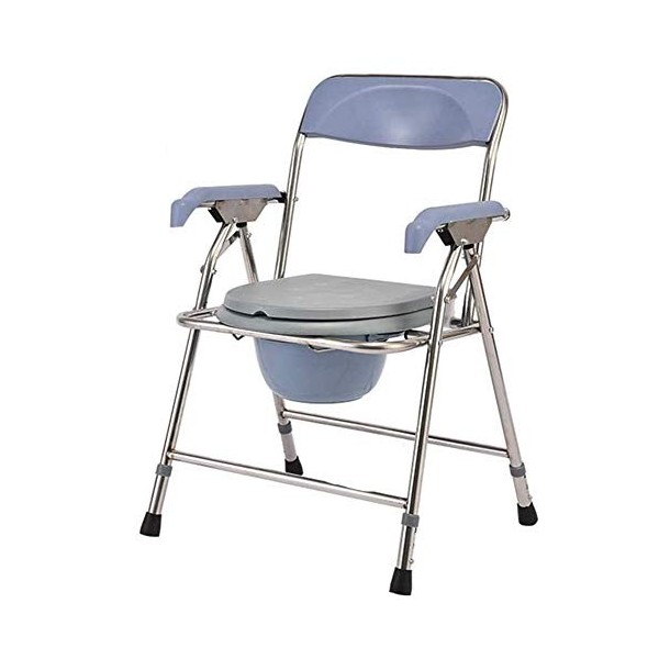 RAXST Chaise percée Pliable Chaise légère Pliante percée avec bassine de 5 litres Commode