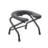 Chaise Percée Toilette, Siège Toilette Pliable Chaise Daisance Anti-Dérapant, Chaise Pot Chambre Adulte, Multi-usages Facile