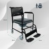 Mobiclinic, Fauteuil de toilette, Barco, Chaise de toilette pour les personnes âgées, Toilette confortable pour les handicapé