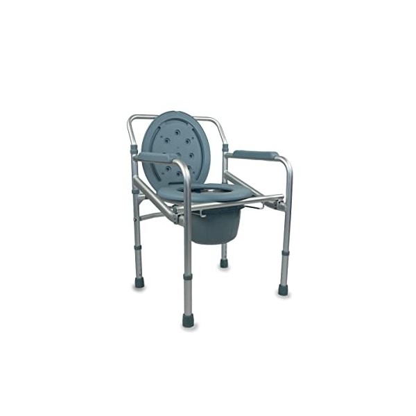 Mobiclinic, Mar, chaise WC, chaise percée pour handicapés, personnes âgées, chaise urinoir pliante, accoudoirs, siège ergonom