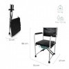 Mobiclinic, Chaise percée, Mod. Ebro, Marque européenne, Chaise pot, Pliable, Chaise toilette avec Couvercle, Dossier réglabl