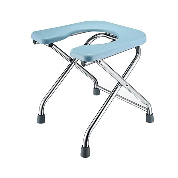 Pliable Chaise WC, Chaise percée, Tabouret de pour la Cuvette handicapées âgées Chaise, randonnée et Camping, De Chevet Chair