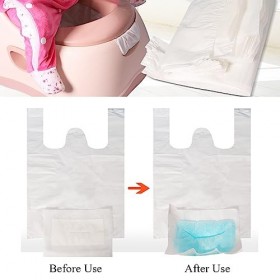 Lot de 20 sacs de chaise percée avec coussinet absorbant, sacs de toilette jetables, coussinets de chaise de chevet, sacs hyg