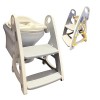 Smartwo Reducteur Toilette Enfant avec Escalier, Rehausseur Toilette Enfant 2 en 1, Siège de Toilette pour Garçons et Filles,