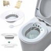 Bidet pliable, maternité, soins postnatals, pour toilettes universelles, avec 2 crochets et 1 serviette gris 