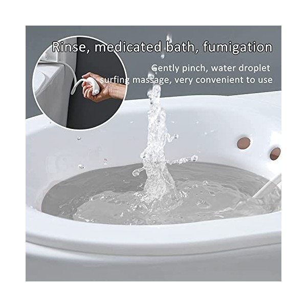 Bidet pliable, maternité, soins postnatals, pour toilettes universelles, avec 2 crochets et 1 serviette gris 