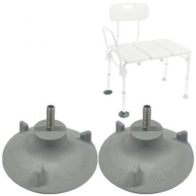 Lot de 2 embouts de rechange antidérapants pour siège de douche et banc de transfert