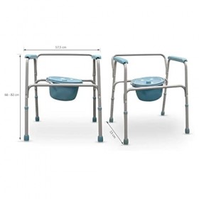 QUIRUMED Chaise de Toilette pour Les Aides Techniques avec WC