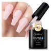 Gelike ec Colle Faux Ongles Extra Forte 6 en 1, Gummy Base Gel UV Ongles et le Renforçateur Colle Capsule Americaine Ongle Po