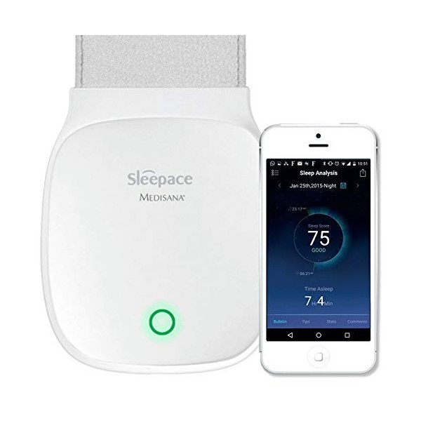 Medisana SC 800 Sleepace Moniteur - Sleep Sensor pour une analyse précise et complète du sommeil, y compris lapplication pou