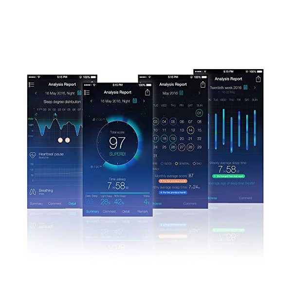 Medisana SC 800 Sleepace Moniteur - Sleep Sensor pour une analyse précise et complète du sommeil, y compris lapplication pou