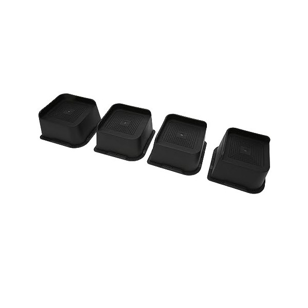 Rehausseurs de Lit, 4PCS Rehausseurs de Chaise Empilables Noirs pour Tables 3 pouces 