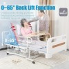 LANGTAOSHA Lit Dhôpital Électrique À Usage Domestique Avec Matelas En Latex Et Rails De Lit Pliables, Lit Médical Pour Soins